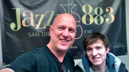 Jazz 88.3 Host Vince Outlaw with Pianist Chase Morrin After Interview at KSDS Studios Sunday, December 18, 2016