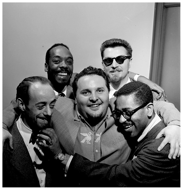 dave-lambert-john-simmons-chubby-jackson-george-handy-and-dizzy-gillespie-1947-william-p-gottlieb