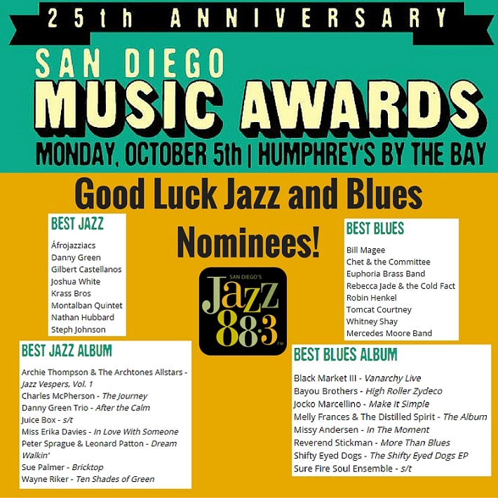 Best Jazz and Blues Nominees San Diego Music Awards 2015