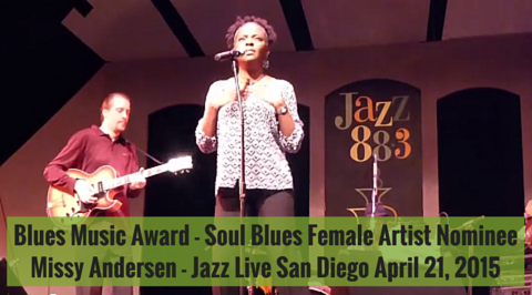 Blues Music Award Nominee Missy Andersen at Jazz 88.3 Jazz Live San Diego April 21, 2015