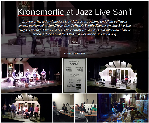 Kronomorfic on Jazz 88.3 Jazz88.org Jazz Live San Diego Tuesday, May 19, 2015