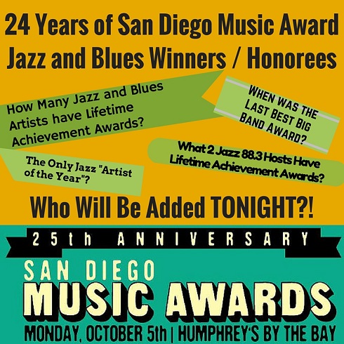 Previous Jazz and Blues Music Winners and Honorees of the San Diego Music Awards
