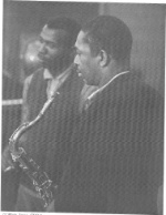 Elvin Jones (left) and Coltrane Photo by Joe Alper. circa 61-62, prob at Showboat in Phila.